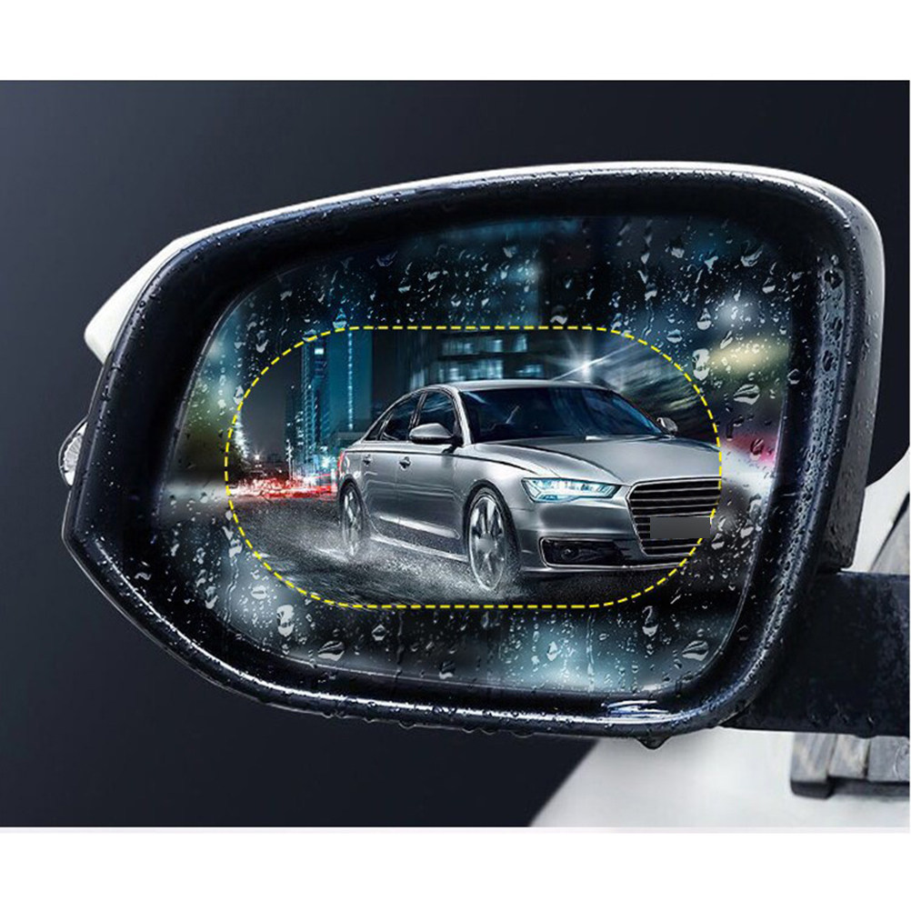 Anti Glare Car Rearview Mirror Film - 1 par de películas impermeáveis para