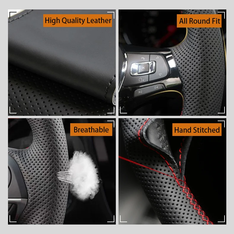 Capa de volante do carro para  - Car Steering Wheel Cover Anti Slip Breathable avaliação e preço