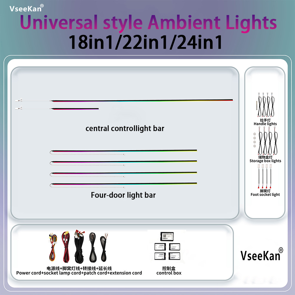Kit de Iluminação Ambiente par - Led Ambient Interior Car Lights App Control avaliação e preço