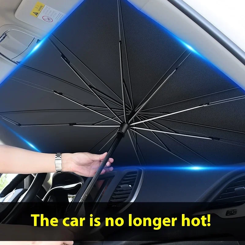 Para-sol para para-brisas de c - Car Sunshade Windshield Umbrella Foldable avaliação e preço